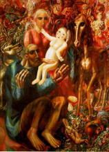 Репродукция картины "семья" художника "филонов павел"