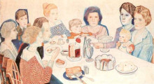 Репродукция картины "семейный портрет" художника "филонов павел"
