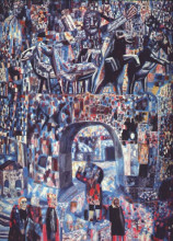 Копия картины "нарвские ворота" художника "филонов павел"