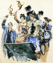 Репродукция картины "ladies out" художника "фишер харрисон"