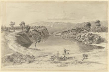 Картина "fresh water lake near the coast between the mouth of the glenelg and cape bridgewater" художника "фон герард ойген"