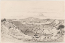 Репродукция картины "north west view in the crater of mt gambier, south australia" художника "фон герард ойген"