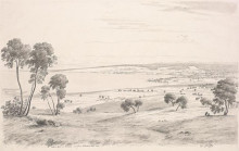Картина "colac and part of the lake seen from robertson&#39;s hill east" художника "фон герард ойген"