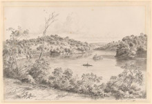 Картина "south view of the river glenelg near its mouth" художника "фон герард ойген"