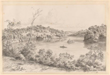 Репродукция картины "south view of the river glenelg near its mouth" художника "фон герард ойген"