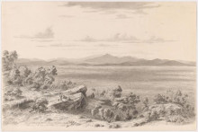 Копия картины "view of a part of the australian pyrenees, little mt cole and ararat, taken from the slopes of mt william" художника "фон герард ойген"