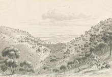 Репродукция картины "view to the pyrenees from the crater of mt elephant" художника "фон герард ойген"