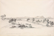 Картина "view of the grampians taken from a hill near hamilton on the grange" художника "фон герард ойген"