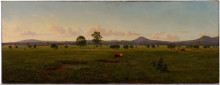 Репродукция картины "view of the gippsland alps, from bushy park on the river avon" художника "фон герард ойген"