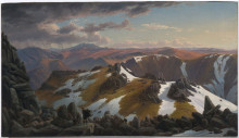 Репродукция картины "north-east view from the northern top of mount kosciusko" художника "фон герард ойген"