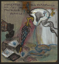 Репродукция картины "forgotten like this parapluice am i by you – faithless bernice" художника "фон фрейтаг-лорингофен эльза"