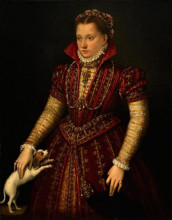 Репродукция картины "portrait of a noblewoman" художника "фонтана лавиния"