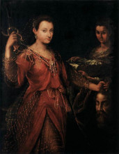 Копия картины "judith with the head of holofernes" художника "фонтана лавиния"