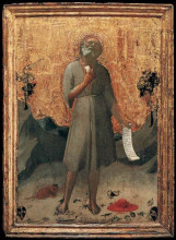 Репродукция картины "кающийся св. иероним" художника "фра анджелико"