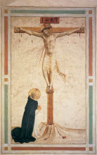 Картина "распятие со святым домиником" художника "фра анджелико"