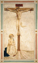 Копия картины "распятие со святым домиником, бичующим себя" художника "фра анджелико"