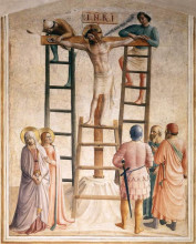 Репродукция картины "пригвождение христа ко кресту" художника "фра анджелико"