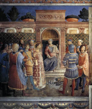 Копия картины "осуждение св. лаврентия императором валерианом" художника "фра анджелико"