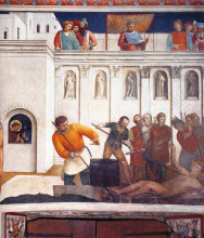 Картина "мученичество св. лаврентия" художника "фра анджелико"
