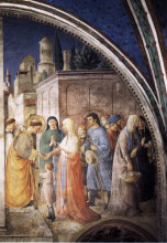 Копия картины "св. стефан раздает милостыню" художника "фра анджелико"