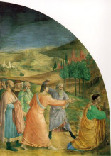 Копия картины "побивание камнями св. стефана" художника "фра анджелико"