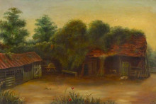 Картина "old barn (formerly back of dulwich gallery)" художника "белл грэхем"