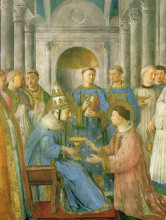 Копия картины "рукоположение св. лаврентия" художника "фра анджелико"