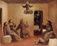 Копия картины "явление святого франциска в арле" художника "фра анджелико"