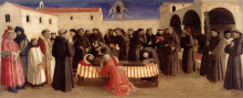 Копия картины "оплакивание св. франциска" художника "фра анджелико"
