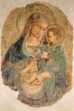 Репродукция картины "мадонна с младенцем" художника "фра анджелико"