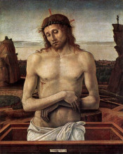 Копия картины "мертвый христос в гробу" художника "беллини джованни"