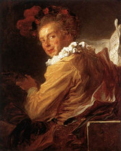 Репродукция картины "portrait of monsieur de la breteche, brother of the abbot of saint non" художника "фрагонар жан-оноре"