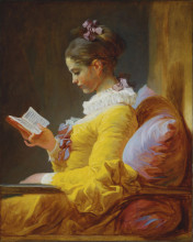 Копия картины "a young girl reading" художника "фрагонар жан-оноре"