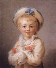 Копия картины "a boy as pierrot" художника "фрагонар жан-оноре"