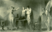 Картина "psyche and her two sisters" художника "фрагонар жан-оноре"