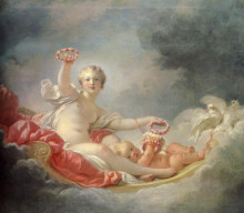 Картина "venus and cupid (the day)" художника "фрагонар жан-оноре"