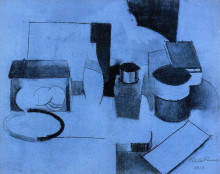 Копия картины "still life, tin of tea and pot of tobacco" художника "френе роже де ла"