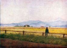 Репродукция картины "landscape with a male figure" художника "фридрих каспар давид"