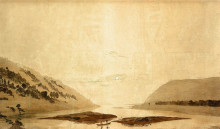 Копия картины "mountainous river landscape" художника "фридрих каспар давид"