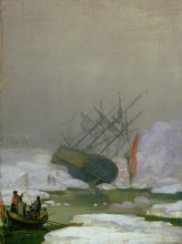 Копия картины "ship in the arctic ocean" художника "фридрих каспар давид"