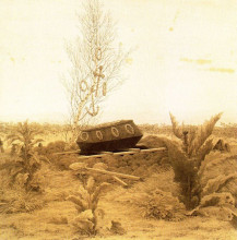 Репродукция картины "coffin and grave" художника "фридрих каспар давид"