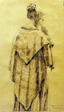 Репродукция картины "woman in the cloack" художника "фридрих каспар давид"
