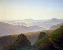 Репродукция картины "утро в горах" художника "фридрих каспар давид"