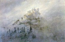 Репродукция картины "morning mist in the mountains" художника "фридрих каспар давид"