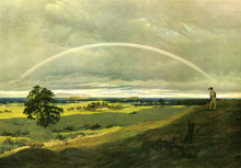 Репродукция картины "landscape with rainbow" художника "фридрих каспар давид"
