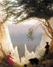 Репродукция картины "chalk cliffs on r&#252;gen" художника "фридрих каспар давид"