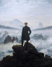 Копия картины "странник над морем тумана" художника "фридрих каспар давид"