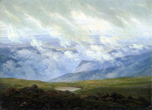 Репродукция картины "drifting clouds" художника "фридрих каспар давид"