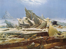 Репродукция картины "the sea of ice" художника "фридрих каспар давид"