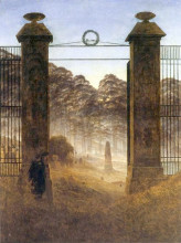 Копия картины "вход на кладбище" художника "фридрих каспар давид"